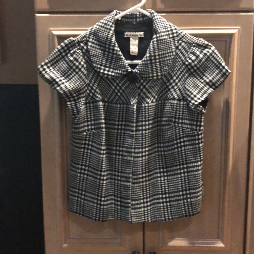 Forever black & white gingham dress jacket